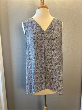 Blue and White blouse